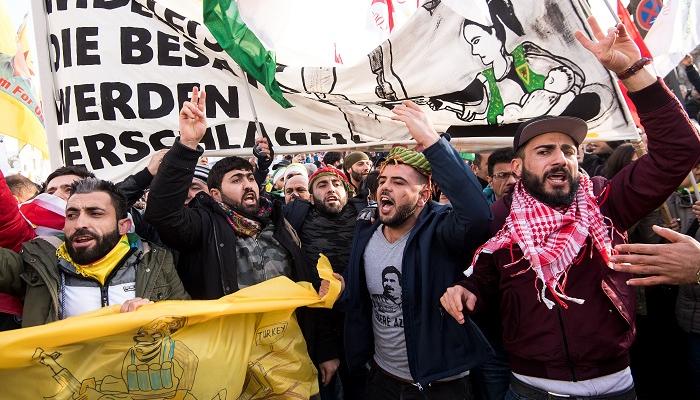 الأكراد في ألمانيا يتظاهرون ضد النظام التركي
