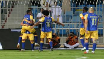 من مباراة النصر والحزم