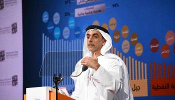 الفريق الشيخ سيف بن زايد آل نهيان خلال إلقاء كلمته