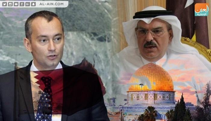 السفير القطري محمد العمادي ونيكولاي ميلادنوف