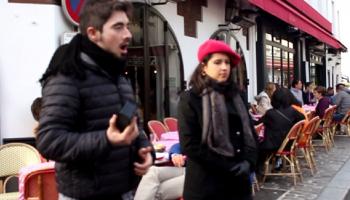برنارد ورونيا يقدمان عروضهما أمام المارة