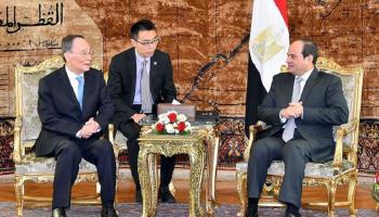 الرئيس السيسي خلال استقباله نائب رئيس جمهورية الصين الشعبية