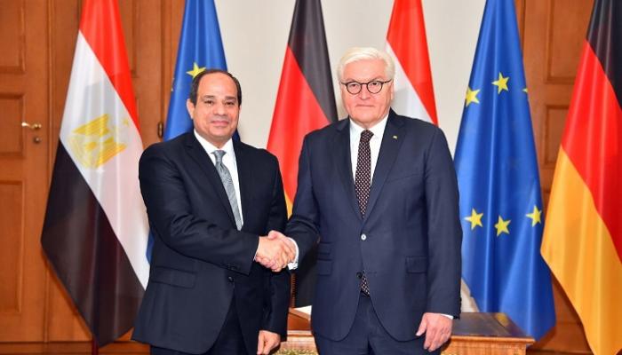 الرئيسان المصري عبدالفتاح السيسي والألماني فرانك فالتر