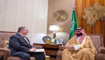 محمد بن سلمان لدى استقباله وفد القيادات المسيحية الإنجيلية الأمريكية