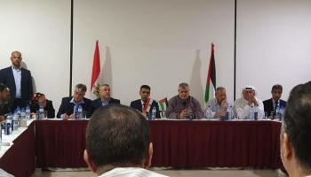 جانب من اجتماع وفد المخابرات المصرية مع الفصائل الفلسطينية في غزة