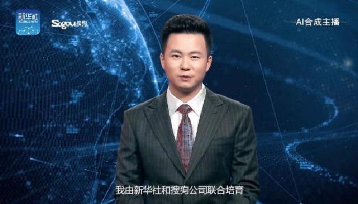 أول مذيع صيني بتقنية الذكاء الاصطناعي