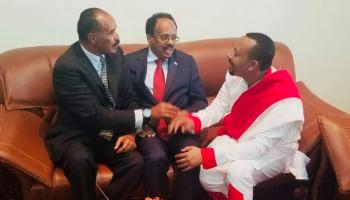 محمد عبدالله فرماجو وأسياس أفورقي وآبي أحمد 