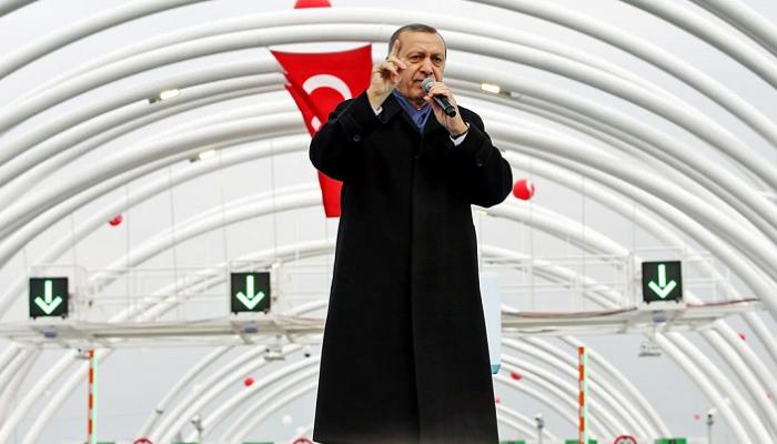 أردوغان خلال تدشينه مشروعا في تركيا - أرشيف