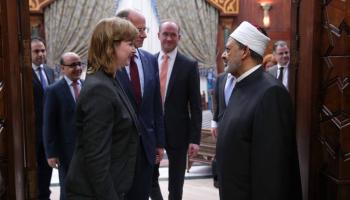 الدكتور أحمد الطيب شيخ الأزهر ورئيسة لجنة حقوق الإنسان الألمانية