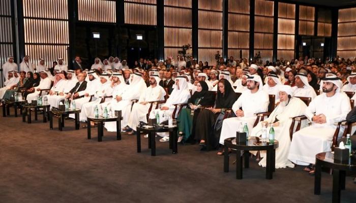 الشيخ محمد بن راشد آل مكتوم خلال حضوره افتتاح القمة العالمية للتسامح
