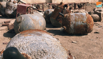 ألغام بحرية نزعتها القوات اليمنية المشتركة