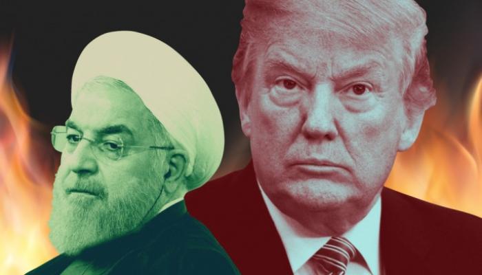 الرئيس الأمريكي دونالد ترامب ونظيره الإيراني حسن روحاني