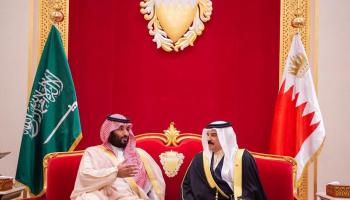 الملك حمد بن عيسى آل خليفة والأمير محمد بن سلمان آل سعود 