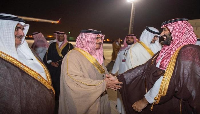 الأمير محمد بن سلمان، خلال مغادرته البحرين 