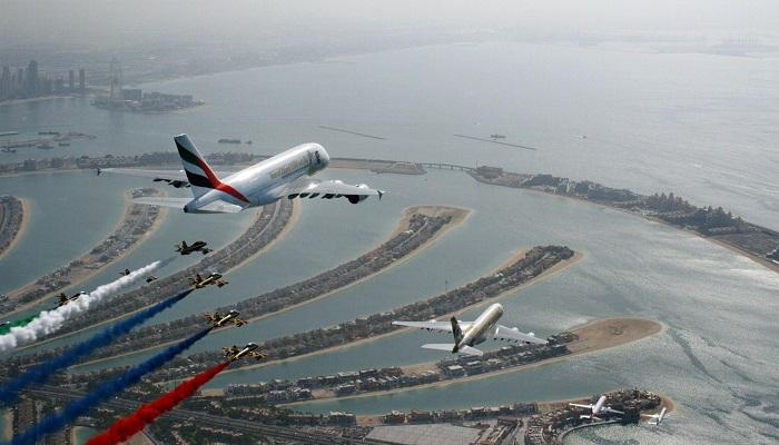 عرض جوي فريد احتفالاً باليوم الوطني الـ47 لدولة الإمارات