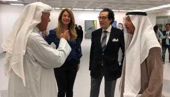 افتتاح معرض "تجريد" للفنان المصري فاروق حسني بالكويت 
