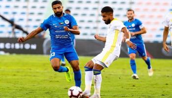 من مباراة النصر والظفرة في المسابقة