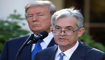 ترامب ورئيس الاحتياطي الفيدرالي الأمريكي جيروم باول