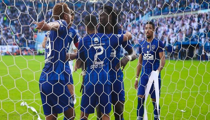 احتفال لاعبي الهلال