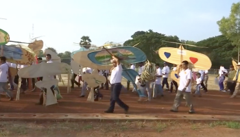 جانب من مهرجان الطائرات الورقية في كمبوديا