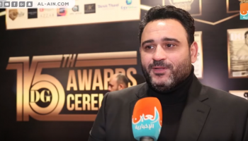 الممثل المصري أكرم حسني خلال الحفل