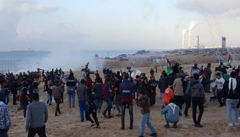 اعتداءات إسرائيلية على مسيرة بحرية لفلسطينيين في غزة