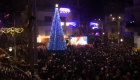 ألعاب نارية وأشجار مضيئة في احتفال حلب بعيد الميلاد