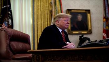 ترامب بعد حديث عبر دائرة تلفزيونية مغلقة مع القوات الأمريكية في الخارج