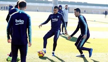 جيسون موريلو في تدريب برشلونة