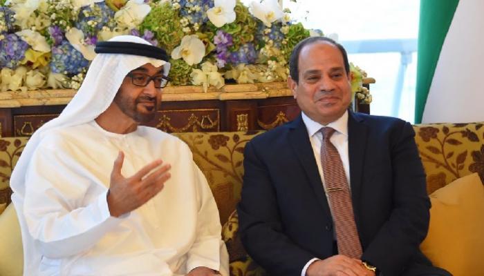 الشيخ محمد بن زايد آل نهيان والسيسي خلال لقاء سابق