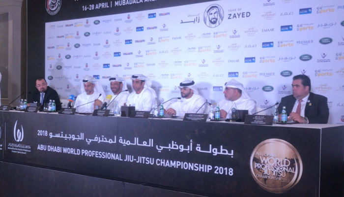 مؤتمر الإعلان عن بطولة أبوظبي العالمية لمحترفي الجوجيتسو