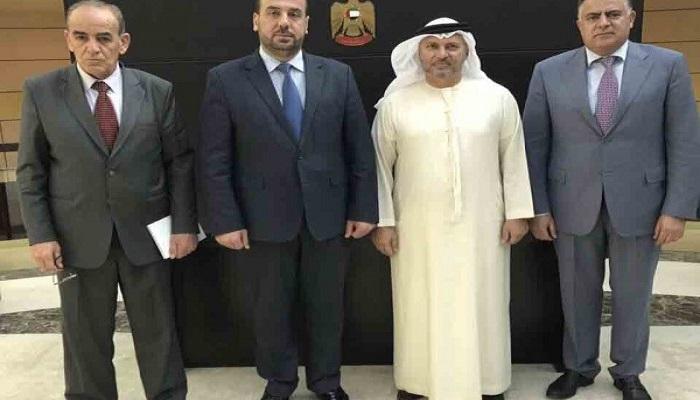 الدكتور أنور قرقاش مع وفد الهيئة التفاوضية للمعارضة السورية