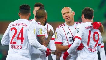 أريين روبين مع لاعبي بايرن