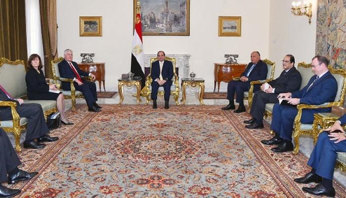 السيسي خلال لقائه تيلرسون