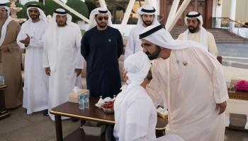الشيخ محمد بن راشد آل مكتوم  والشيخ زايد بن حمدان بن زايد آل نهيان