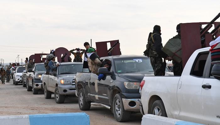 جانب من وصول قوات النظام السوري لعفرين - أ ف ب
