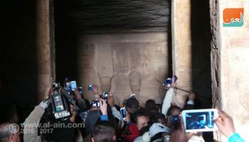 ظاهرة تعامد الشمس على وجه رمسيس الثاني تحدث مرتين في العام