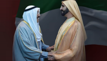 الشيخ محمد بن راشد آل مكتوم مع أمير الكويت