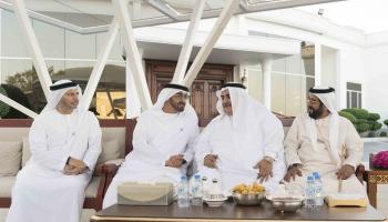 الشيخ محمد بن زايد آل نهيان والشيخ خالد بن أحمد بن محمد آل خليفة