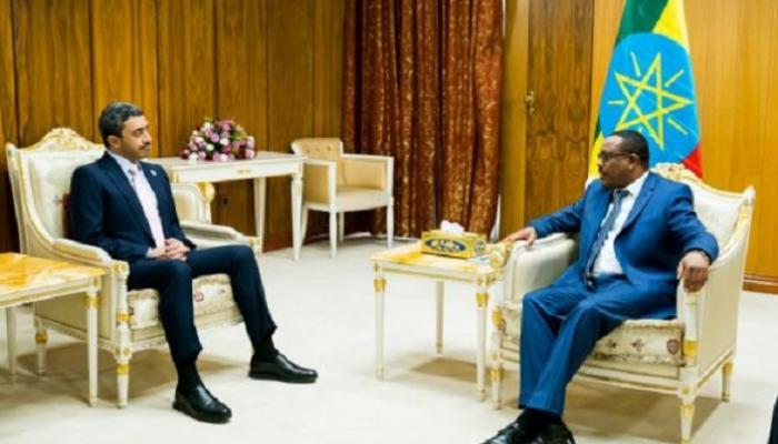 عبدالله بن زايد ورئيس وزراء إثيوبيا
