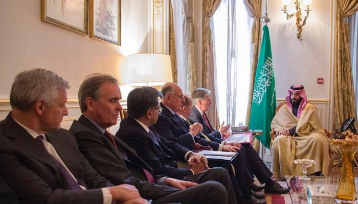 ولي العهد السعودي الأمير محمد بن سلمان يلتقي وزير الخزانة البريطاني