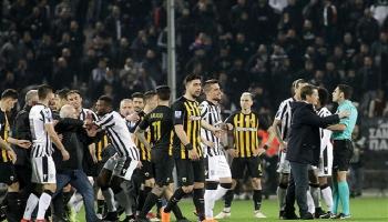 أحداث شغب مباراة باوك سالونيكا وآيك أثينا