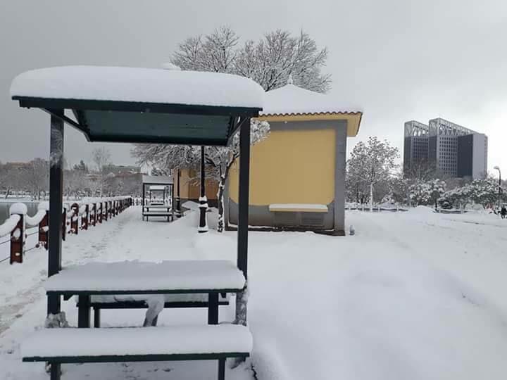 الثلوج في مدينة سطيف الجزائرية 