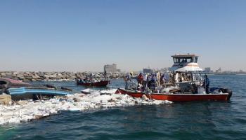 انتشال بقايا مخلفات السفينة  تم في وقت قياسي.