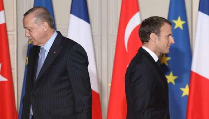 أرشيفية- أردوغان وماكرون خلال مؤتمر صحفي في باريس