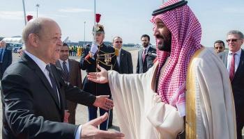وزير خارجية فرنسا جان إيف لودريان يستقبل الأمير محمد بن سلمان بباريس