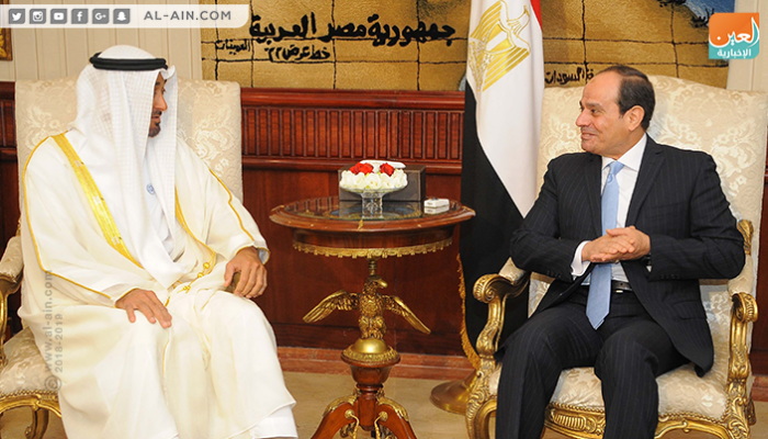 الشيخ محمد بن زايد آل نهيان والرئيس المصري عبدالفتاح السيسي - أرشيفية