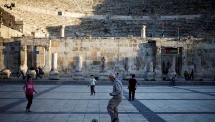 منطقة المدرج الروماني في وسط مدينة عمان