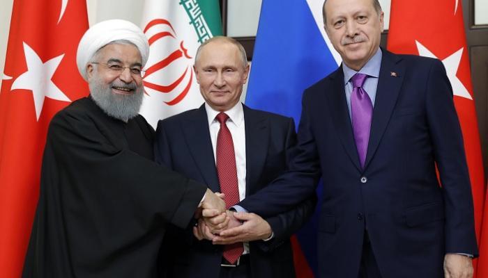 رؤساء تركيا وروسيا وإيران