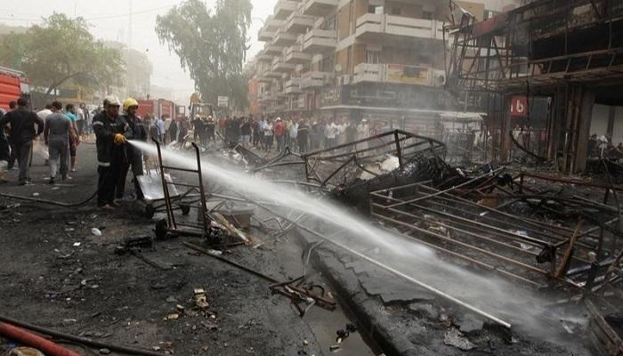 حريق بالقرب من السفارة الأمريكية في بغداد/أرشيفية